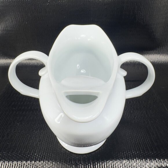 Denmark Oven To Table White Stoneware Ceramic Gravy Boat Sauce Dish With Handles - Picture 7 of 12